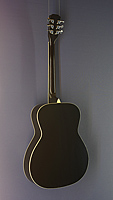 James Neligan Steelstring Gitarre, Mini-Jumbo-Form, Mahagoni, schwarz, Rückansicht